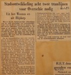 19510116-Twee-tramlijnen-voor-Overschie-nodig, Verzameling Hans Kaper