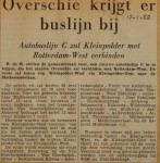 19520117-Overschie-krijgt-er-een-buslijn-bij, Verzameling Hans Kaper