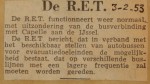 19530203-RET-functioneert-weer-normaal, Verzameling Hans Kaper