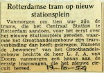 19541019 Rotterdamse tram op nieuw stationsplein