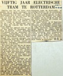 19550825 50 jaar electrische tram te Rotterdam (NRC)