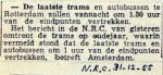 19551231 Laatste trams vertrekken om 01.30 uur (NRC)