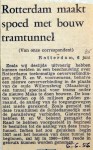 19560606 Rotterdam maakt spoed met bouw tramtunnel
