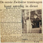 19561204 Eerste Zwitserse tram zaterdag in dienst