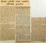 19570201 Eerste gelede tram maakt officiele proefrit