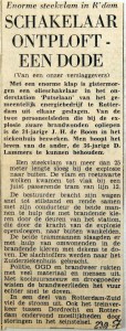 19570923 Schakelaar ontploft een dode