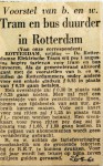 19610526 Tram en bus duurder in Rotterdam