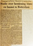 19621109 Studie over herziening tram en busnet Rotterdam