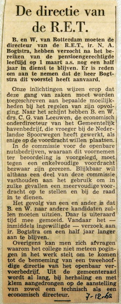 19621207 De directie van de RET