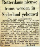 19630615 Rotterdamse nieuwe trams gebouwd in Nederland