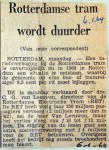 19640106 Rotterdamse tram wordt duurder