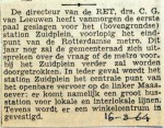 19640316 Eerste paal station Zuidplein