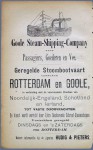 1887 Geregelde stoomvaart Rotterdam-Goole (UK) (Rotterdams adresboek)