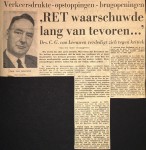 19660104 RET waarschuwde van te voren. (HVV)