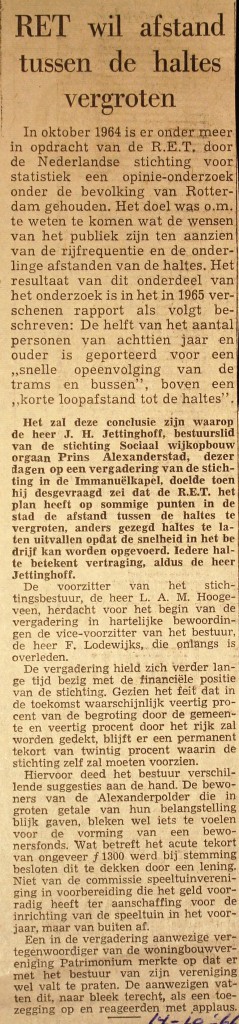 19661014 RET wil halteafstand vergroten.