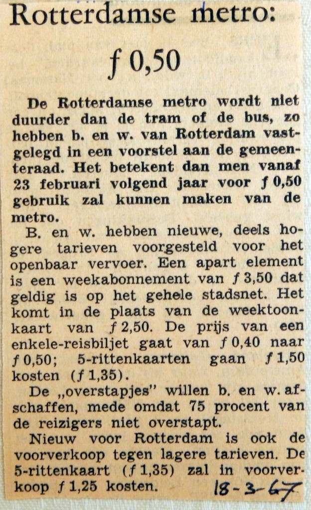19670318 Rotterdamse metro 50 cent