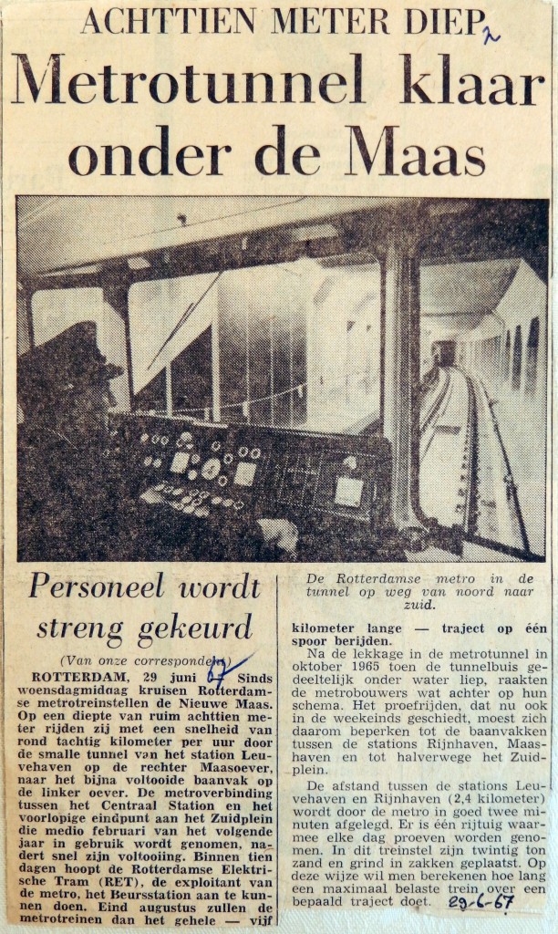 19670629 Metrotunnel klaar onder de Maas