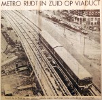 19670707 Metro rijdt in Zuid op viaduct