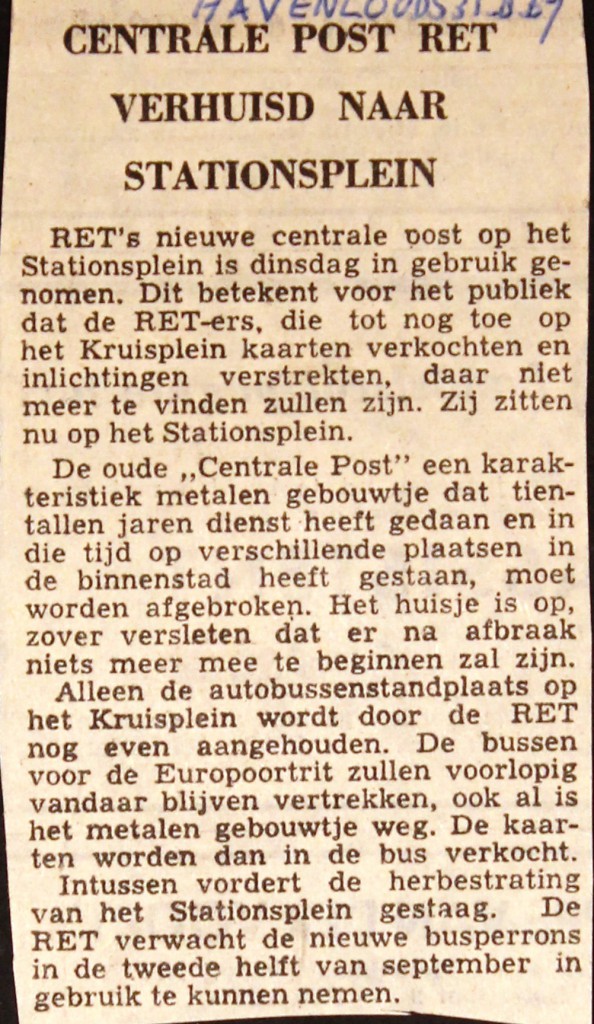 19670831 Centrale Post verhuist. (HVL)