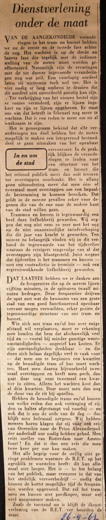 19670926 Dienstverlening onder de maat. (NRC)