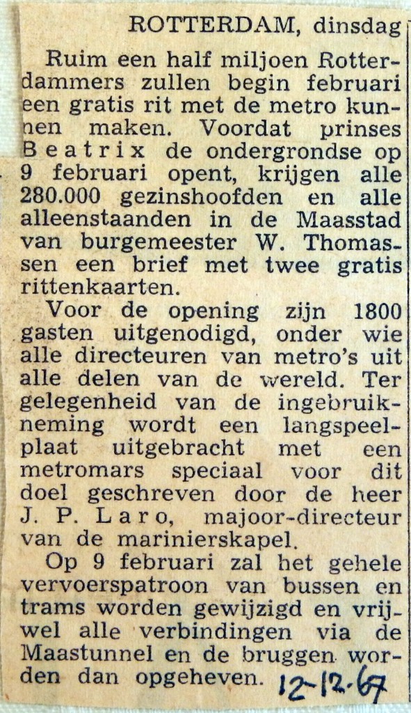 19671212 Half miljoen Rotterdammers een gratis rit