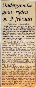 19671212 Ondergrondse gaat rijden op 9 februari