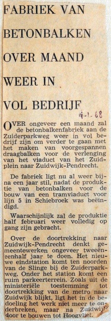 19680104 Fabriek van betonbalken weer in bedrijf