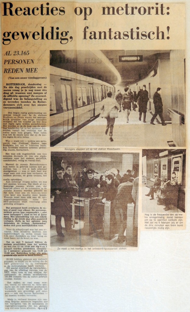 19680104 Reacties op metrorit geweldig