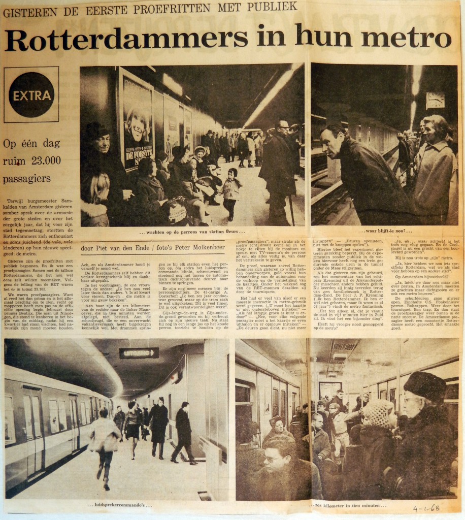 19680104 Rotterdammers in hun metro