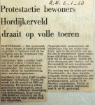 19680106 Protestactie Hordijkerveld draait op volle toeren