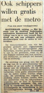 19680113 Ook schippers willen gratis met de metro