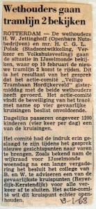 19680119 Wethouders gaan tramlijn 2 bekijken