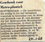 19680125 Geschenk voor metro-plastiek