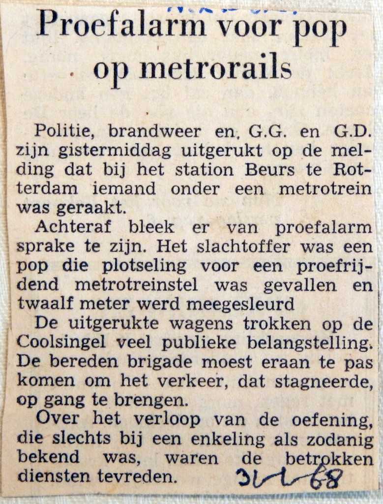 19680131 Proefalarm met pop op de rails