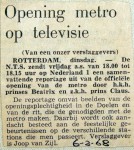 19680206 Opening metro op televisie