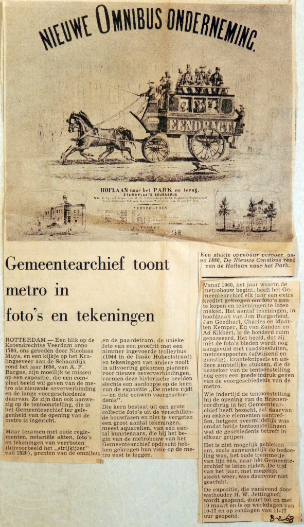 19680208 Gemeentearchief toont metro