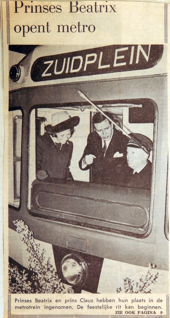 19680209 Prinses Beatrix opent metro