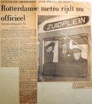 19680209 Rotterdamse metro rijdt nu officieel