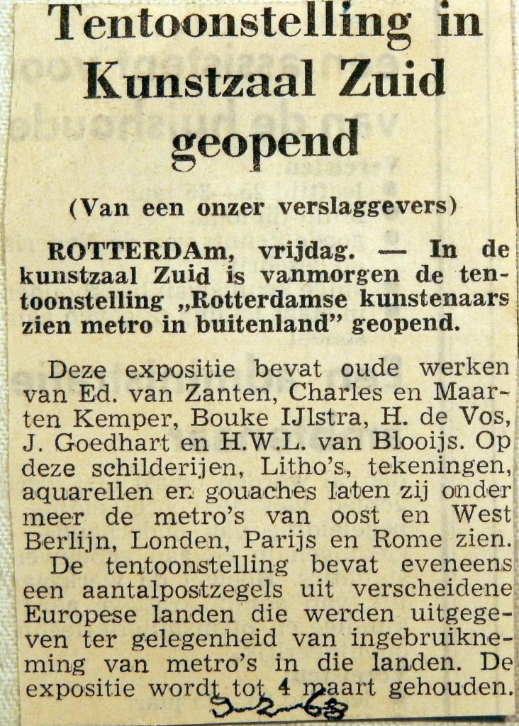 19680209 Tentoonstelling in Kunstzaal Zuid geopend