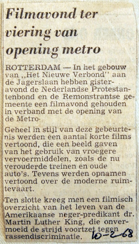 19680210 Filmavond ter viering opening Metro