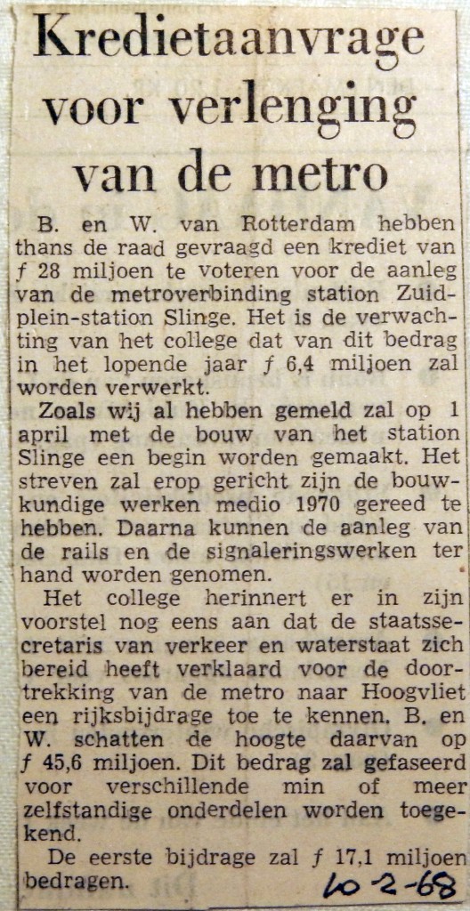 19680210 Kredietaanvraag voor verlenging metro