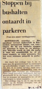 19680210 Stoppen bij bushalten ontaardt in parkeren