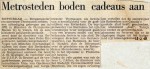 19680213 Metrosteden boden cadeaus aan