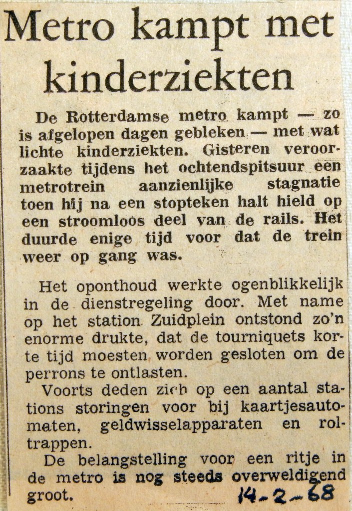 19680214 Metro kampt met kinderziekten