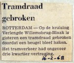 19680216 Tramdraad gebroken