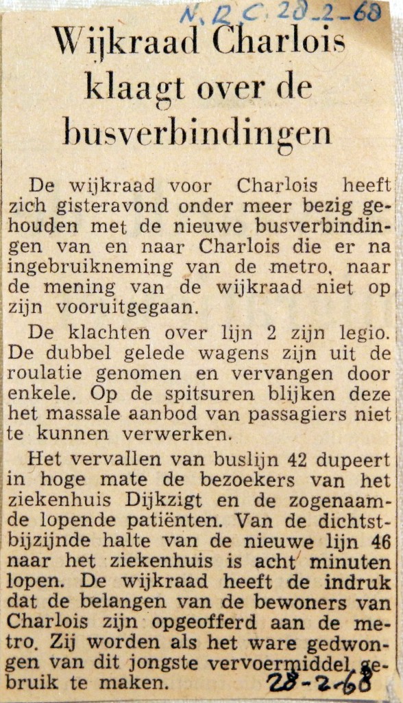 19680228 Wijkraad Charlois klaagt over bus (NRC)