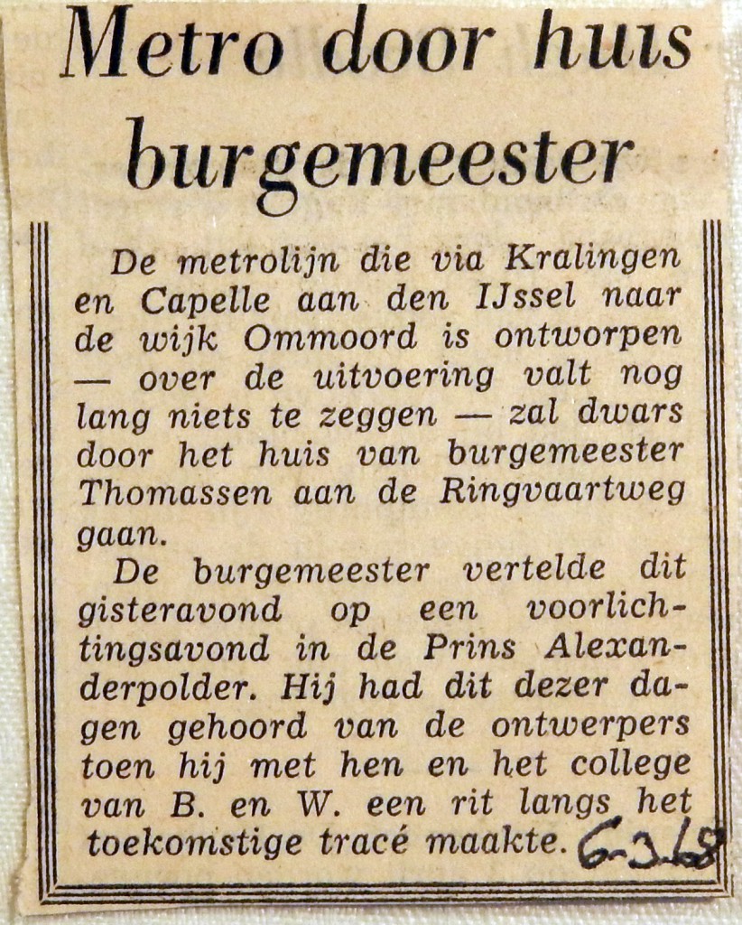 19680306 Metro door huis Burgemeester