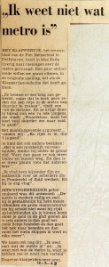 19680312 Ik weet niet wat metro is