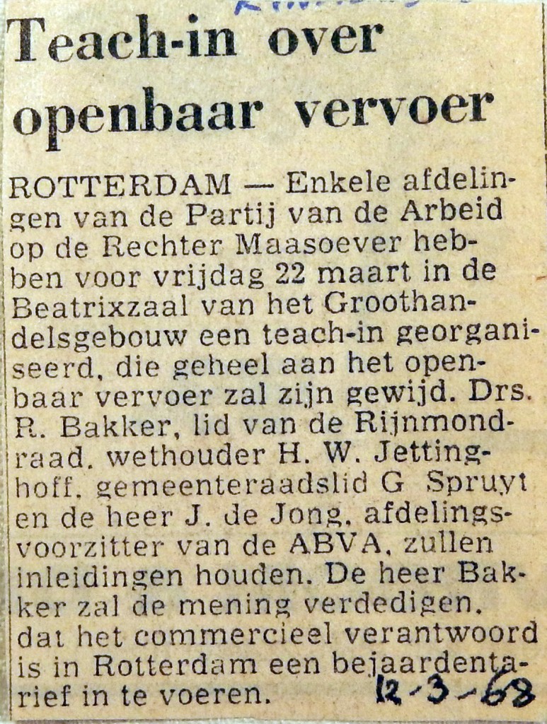 19680312 Teach-in over openbaar vervoer