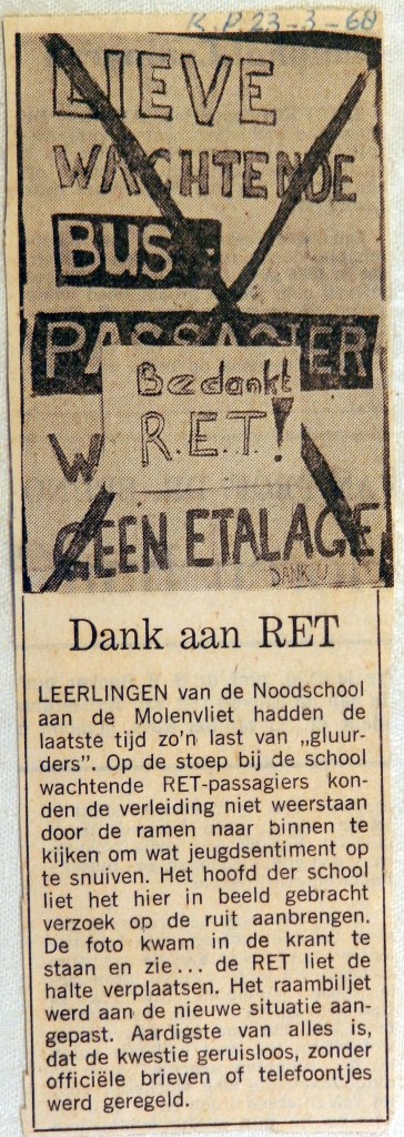 19680323 Dank aan de RET (Parool)